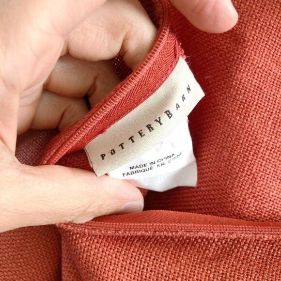 POTTERY BARN Natural Fiber Trim Indoor/Outdoor Pillow - Picture 8 of 9